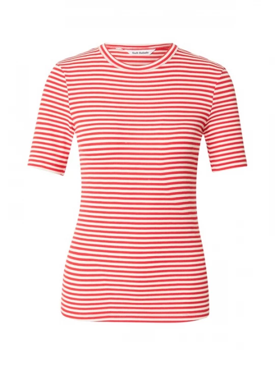 Foto van product Soft Rebels Shirt 'Fenja' crème / rood
