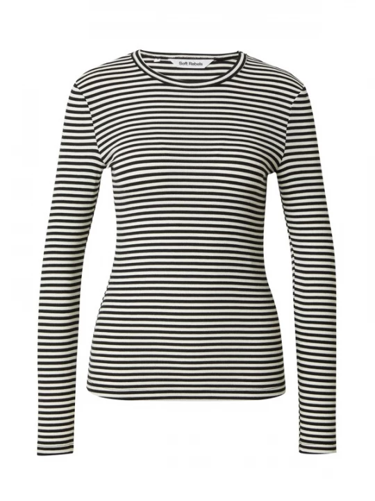 Foto van product Soft Rebels Shirt 'Fenja' zwart / wit