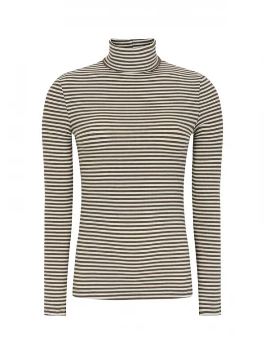 Foto van product Soft Rebels Shirt ' SRFenja ' donkerbruin / wit