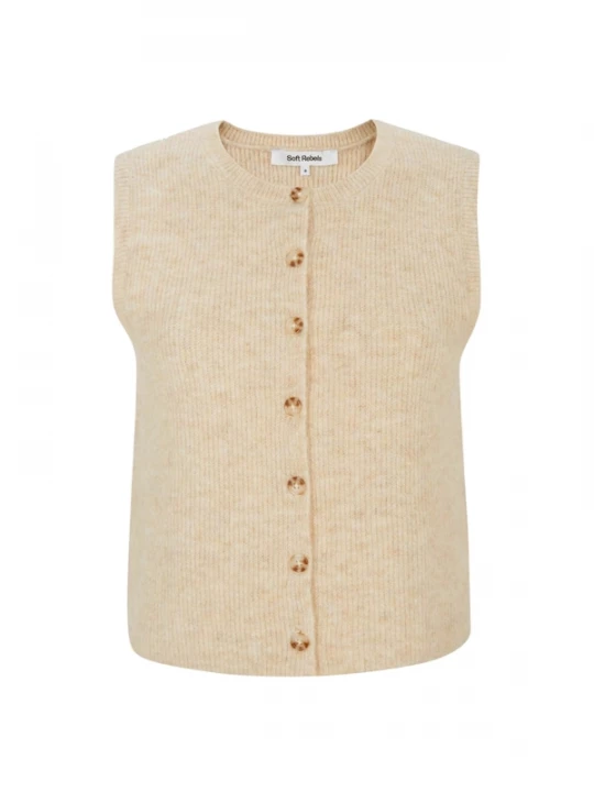 Foto van product Soft Rebels Trui ' SRAlliy ' grijs gemêleerd