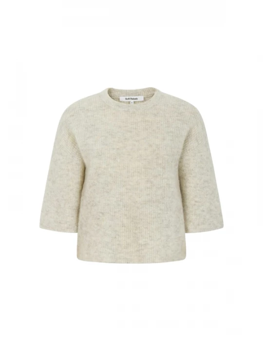 Foto van product Soft Rebels Trui 'SRHema' stone grey