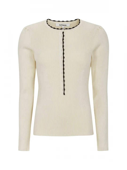 Foto van product Soft Rebels Trui 'SRJude' champagne