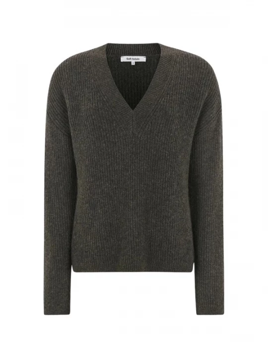 Foto van product Soft Rebels Trui 'West' donkerbruin