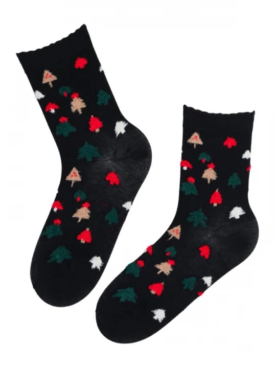 Foto van product Sokisahtel Sokken 'BETH cotton socks with Christmas trees' gemengde kleuren
