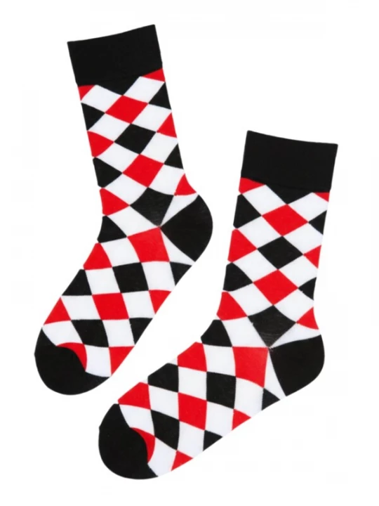 Foto van product Sokisahtel Sokken 'BOBBI men's socks with squares' gemengde kleuren