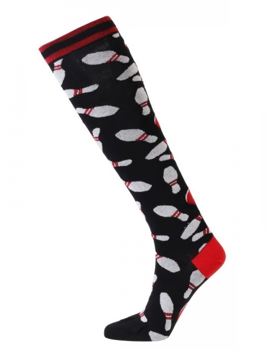 Foto van product Sokisahtel Sokken 'BOWLING knee-highs for bowling friends' zwart