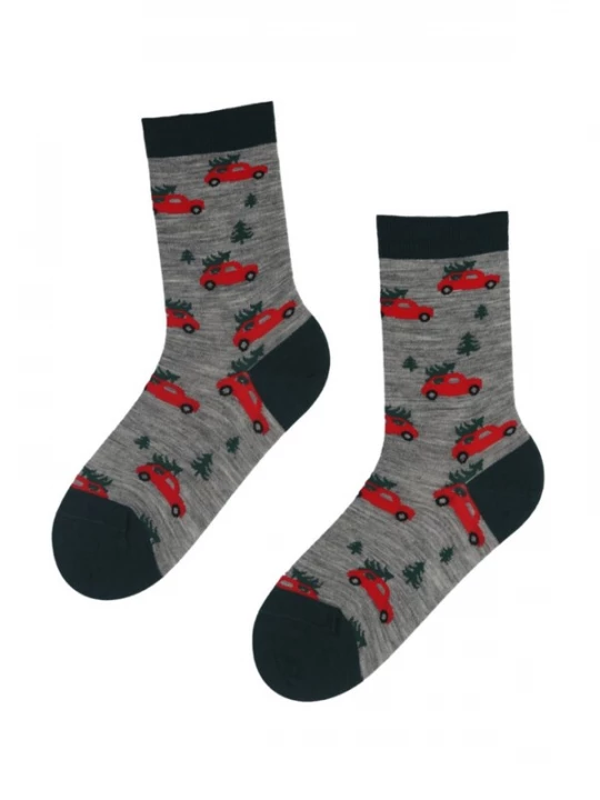 Foto van product Sokisahtel Sokken 'CAR PLAY merino wool socks with cars' gemengde kleuren