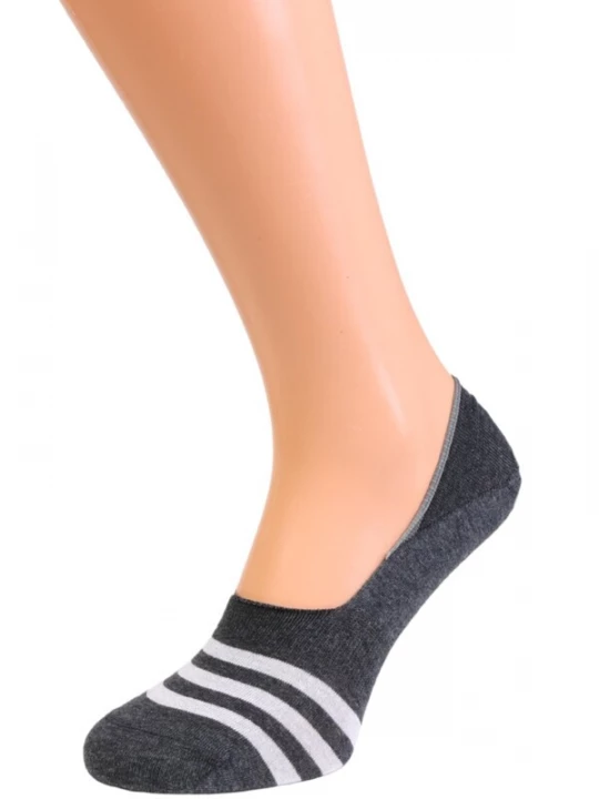 Foto van product Sokisahtel Sokken 'CARLOS striped footies for men' grijs