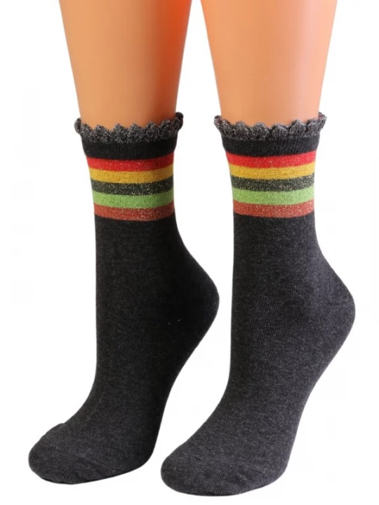 Foto van product Sokisahtel Sokken 'CAROLE cotton socks with glitter' donkergrijs