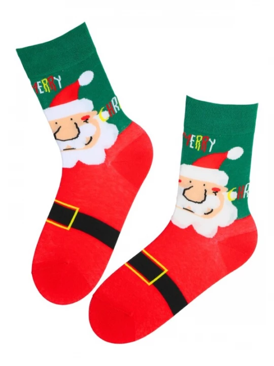 Foto van product Sokisahtel Sokken 'CASPER cotton Christmas socks with Santa' gemengde kleuren