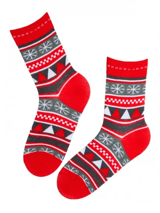 Foto van product Sokisahtel Sokken 'CULLY striped cotton Christmas socks' gemengde kleuren