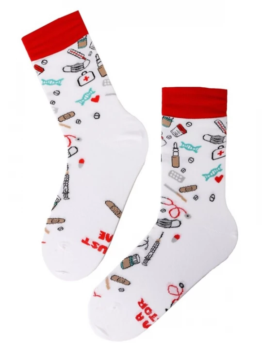 Foto van product Sokisahtel Sokken 'DOCTOR cotton socks' wit