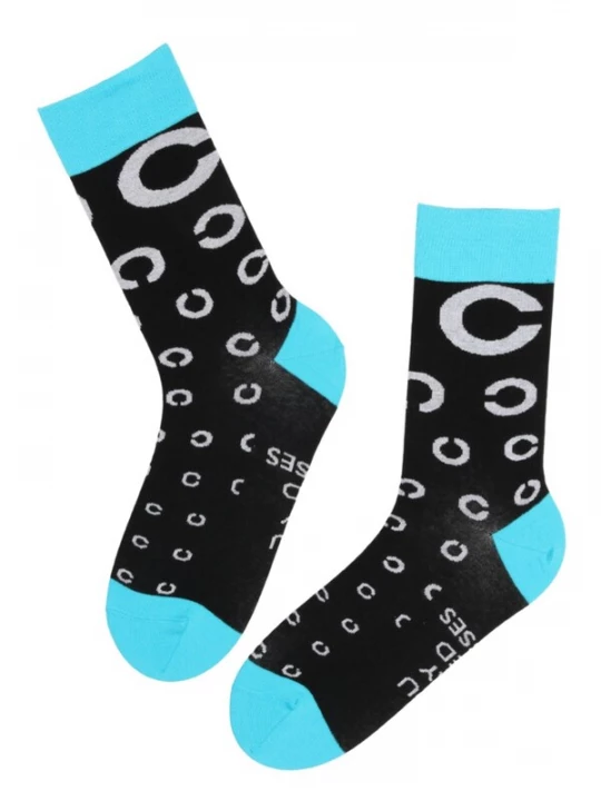 Foto van product Sokisahtel Sokken 'EYES cotton optometrist socks' zwart