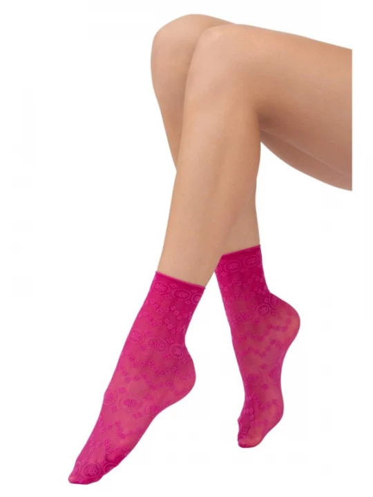 Foto van product Sokisahtel Sokken 'FABIENNE floral sheer socks' pink