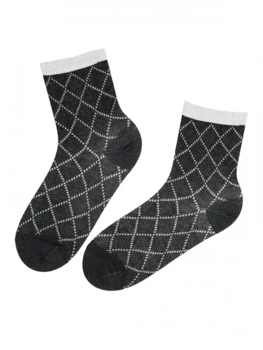 Foto van product Sokisahtel Sokken 'HOLLY sparkly patterned socks' zwart