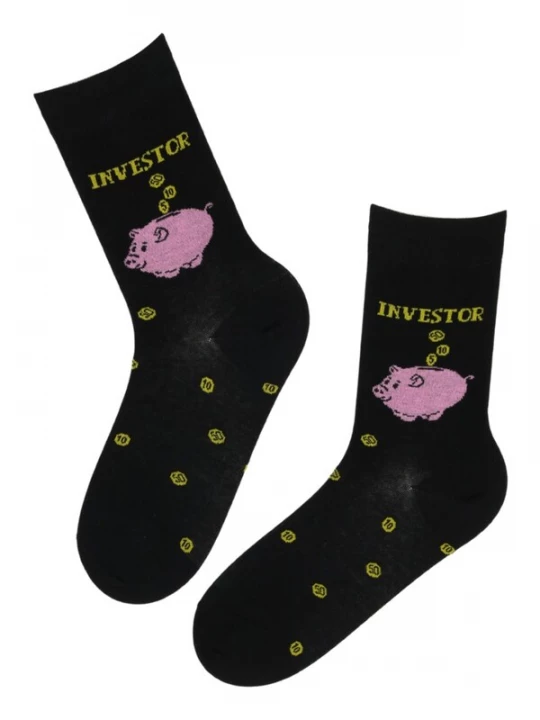 Foto van product Sokisahtel Sokken 'INVESTOR cotton money lover socks' zwart