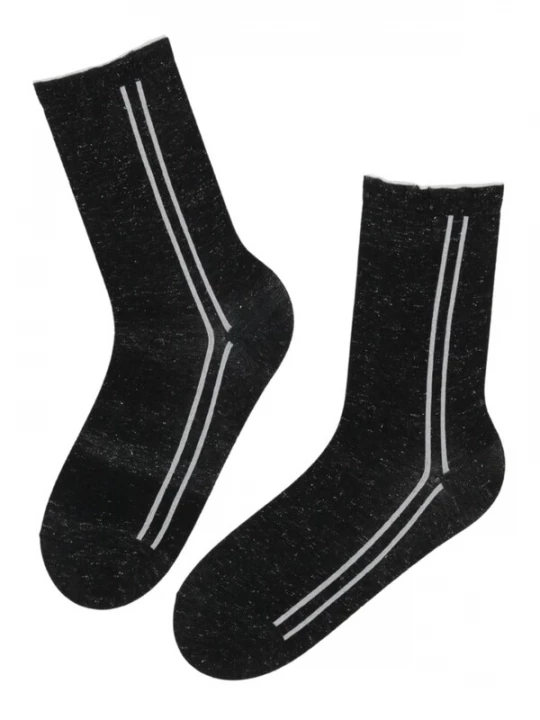 Foto van product Sokisahtel Sokken 'MARIAH glittery socks' zwart
