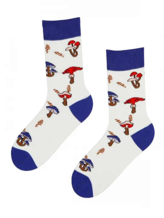 Foto van product Sokisahtel Sokken 'MUSHROOM cotton socks' wit