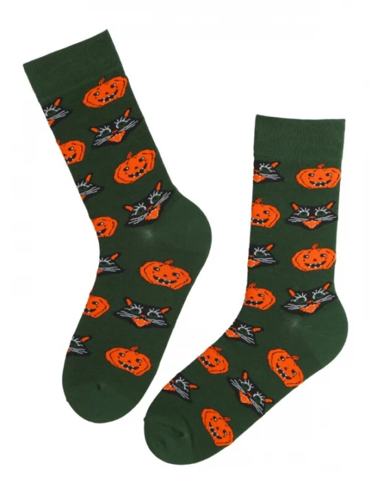Foto van product Sokisahtel Sokken 'PERIL halloween socks with cats and pumpkins' gemengde kleuren