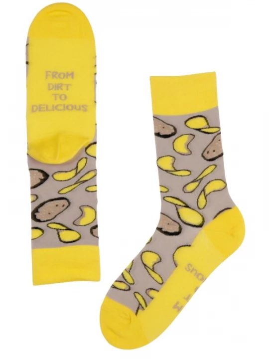 Foto van product Sokisahtel Sokken 'POTATOES chips socks with a message' gemengde kleuren