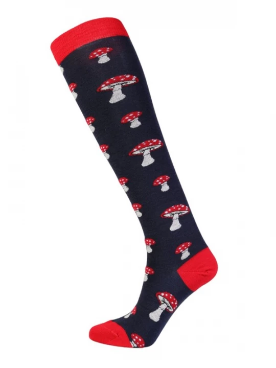 Foto van product Sokisahtel Sokken 'PUFFBALL merino wool knee-highs with mushroom' gemengde kleuren