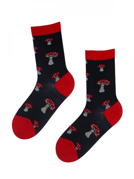 Foto van product Sokisahtel Sokken 'PUFFBALL merino wool socks with mushroom' gemengde kleuren