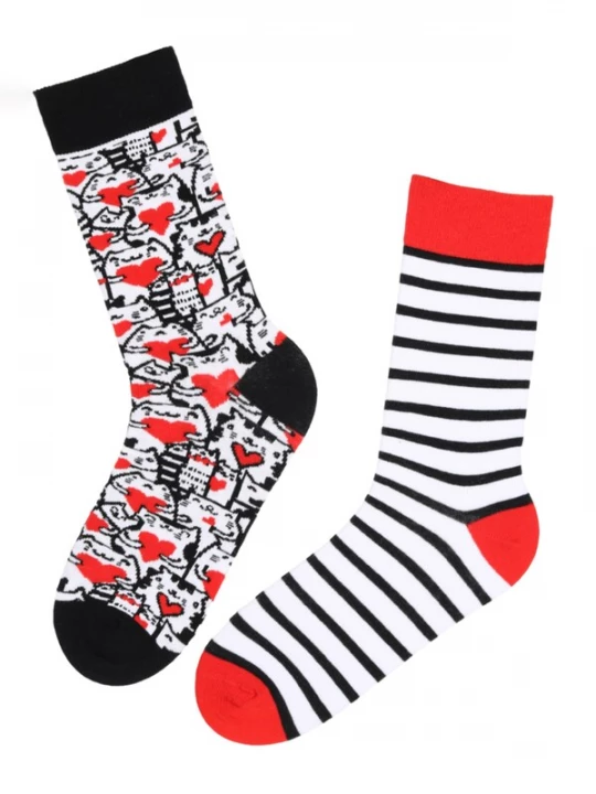 Foto van product Sokisahtel Sokken 'PURRFECT LOVE cotton socks' gemengde kleuren