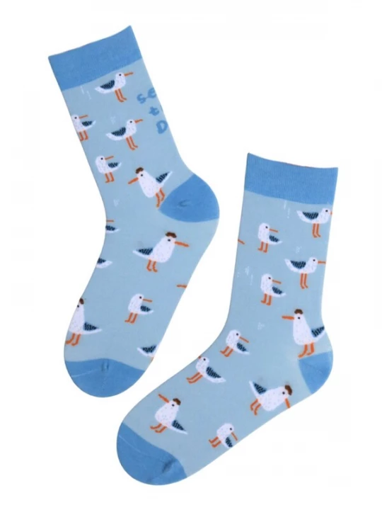 Foto van product Sokisahtel Sokken 'SEAGULL cotton socks' lichtblauw