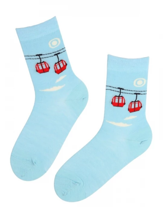 Foto van product Sokisahtel Sokken 'SKI CABIN merino wool socks' lichtblauw