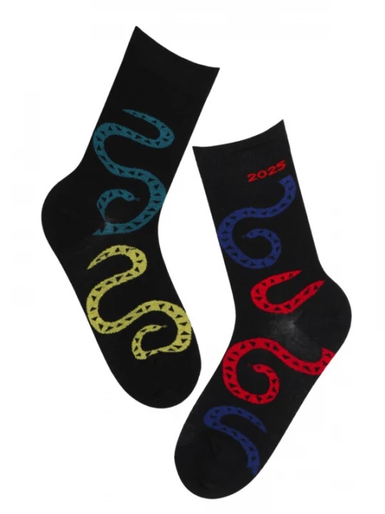 Foto van product Sokisahtel Sokken 'SNAKE 2025 merino wool Snake year socks' zwart