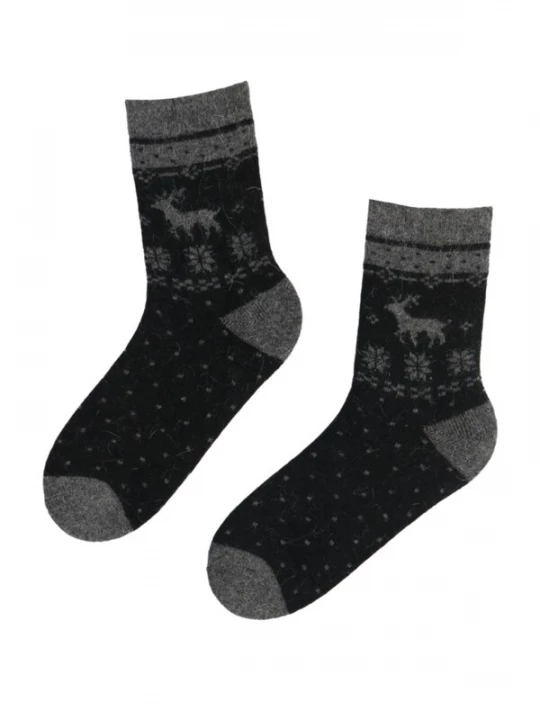 Foto van product Sokisahtel Sokken 'SNOWFALL wool socks' zwart