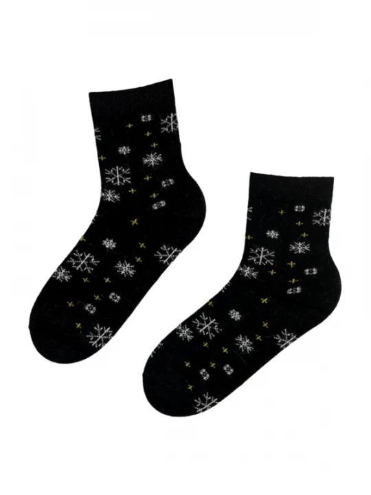Foto van product Sokisahtel Sokken 'SNOWY wool socks' zwart