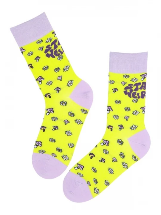 Foto van product Sokisahtel Sokken 'STAY WEIRD cotton socks' groen