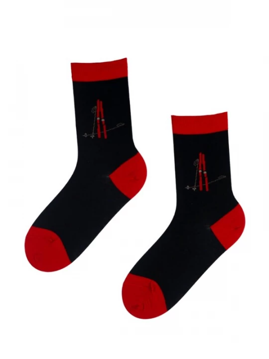 Foto van product Sokisahtel Sokken 'SUUSABAAS merino wool socks with skis' gemengde kleuren