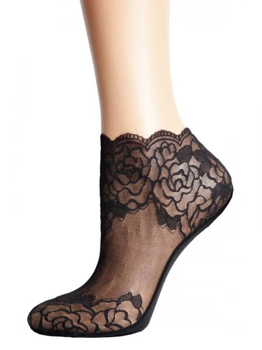 Foto van product Sokisahtel Sokken 'TERESA lace socks for women' zwart
