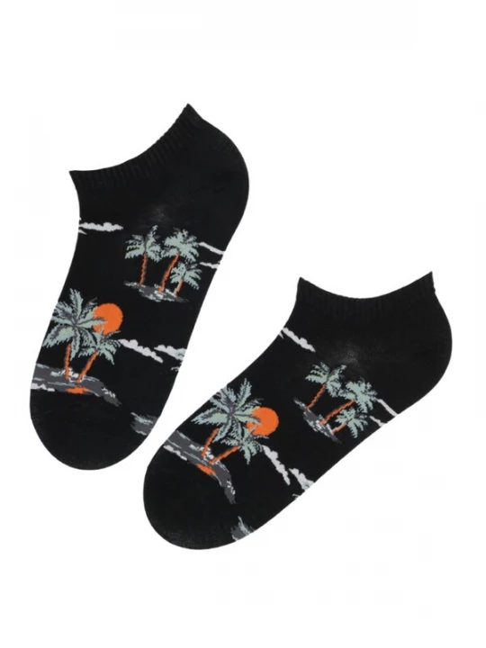 Foto van product Sokisahtel Sokken 'TROOPIKA palm island low-cut socks' zwart