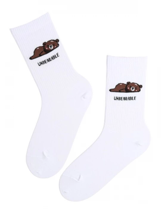 Foto van product Sokisahtel Sokken 'UNBEARABLE cotton socks with bears' wit