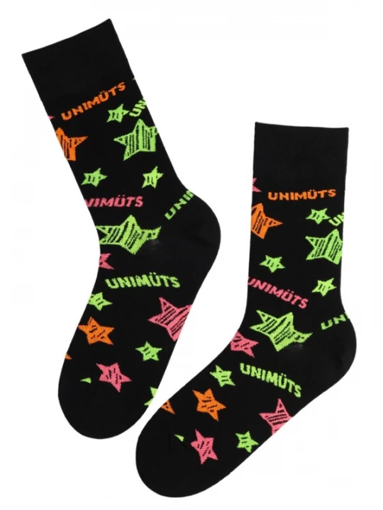 Foto van product Sokisahtel Sokken 'UNIMÜTS cotton socks with stars' zwart