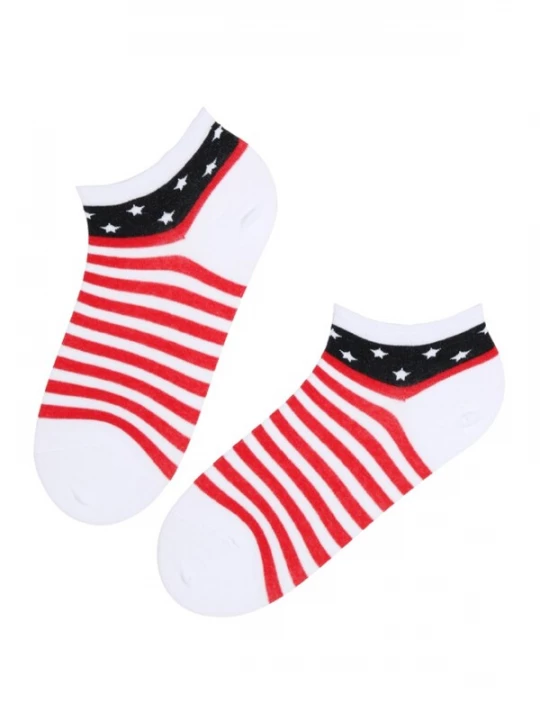Foto van product Sokisahtel Sokken 'USA low-cut cotton socks' wit