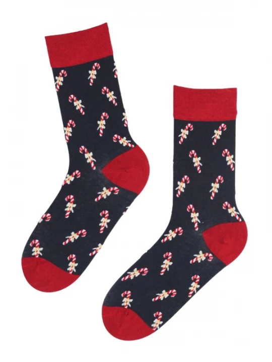 Foto van product Sokisahtel Sokken 'WINTERTIME cotton socks with Christmas candies' gemengde kleuren
