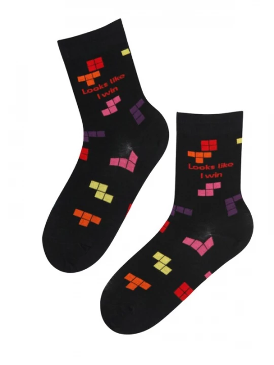 Foto van product Sokisahtel Sokken 'WINWIN colorful cotton socks' zwart