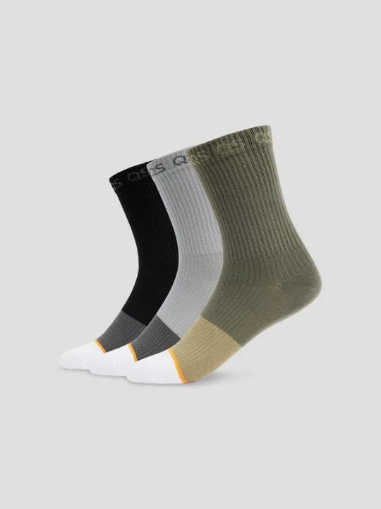 Foto van product Sokken met kleurblokjes in een 3-pack QS