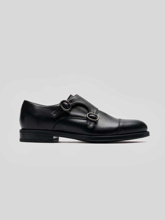 Foto van product Solari Milano Veterschoen 'Monk Strap' zwart