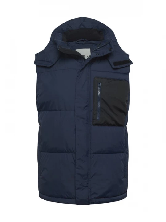 Foto van product !Solid Bodywarmer navy / zwart / wit