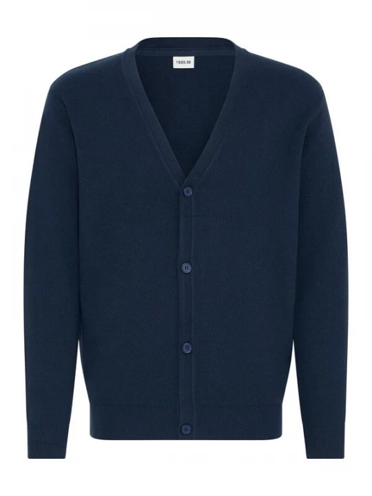 Foto van product !Solid Gebreid vest 'Finto' navy