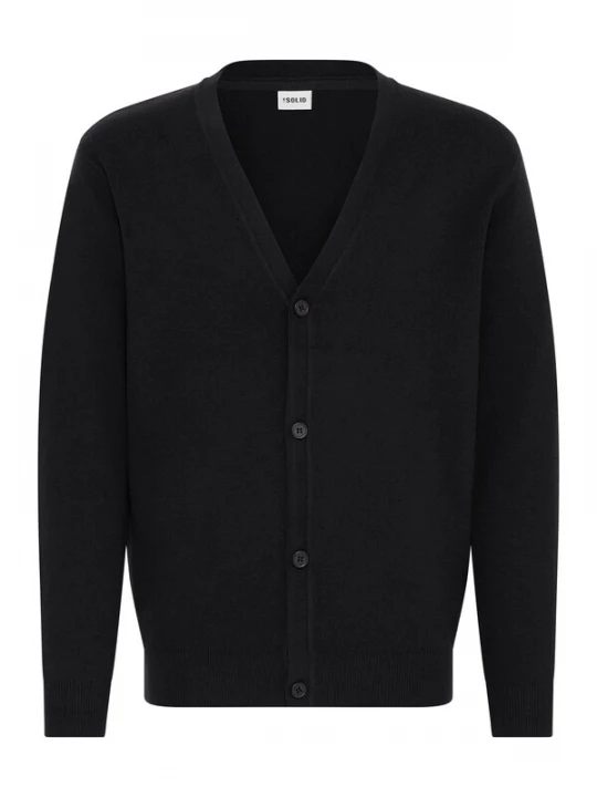 Foto van product !Solid Gebreid vest 'Finto' zwart