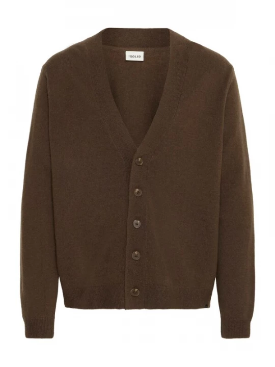Foto van product !Solid Gebreid vest 'SDRick' bruin