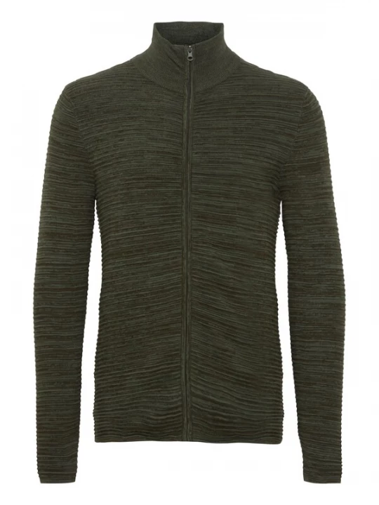 Foto van product !Solid Gebreid vest ' STRUAN ' donkergroen