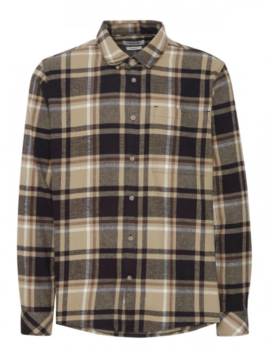 Foto van product !Solid Overhemd 'Craig' beige / bruin / zwart / wit