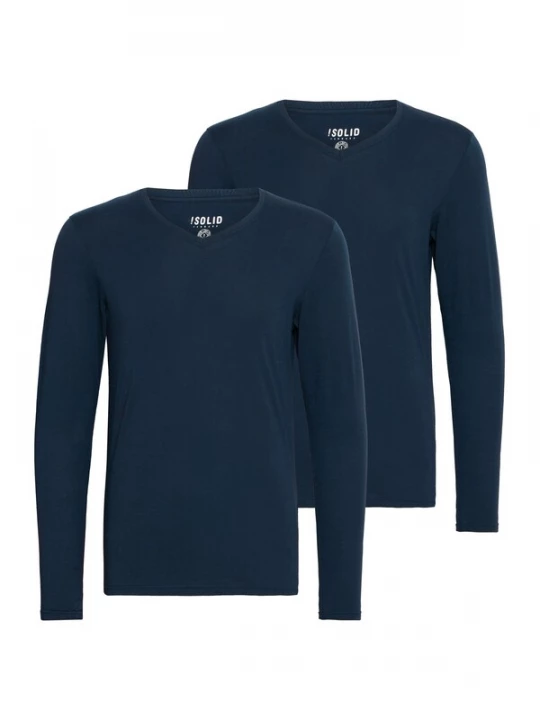 Foto van product !Solid Shirt 'Basil' donkerblauw